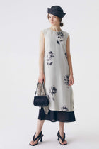 Reversible Rose Print sleeveless Dress