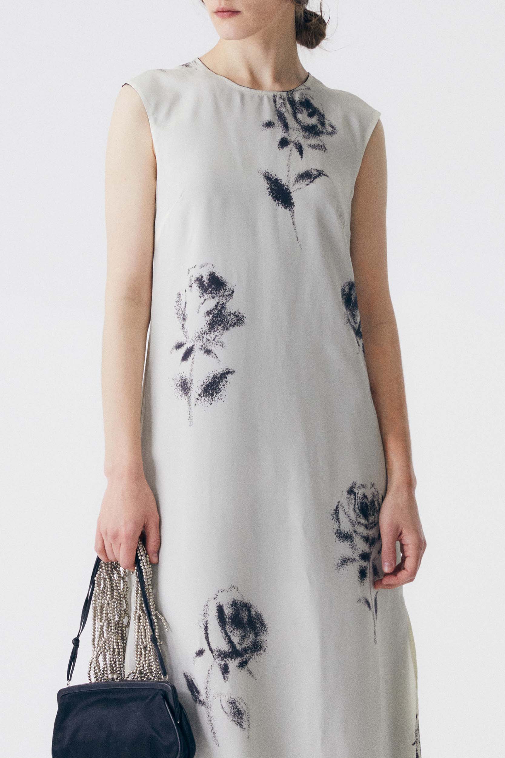 Reversible Rose Print sleeveless Dress