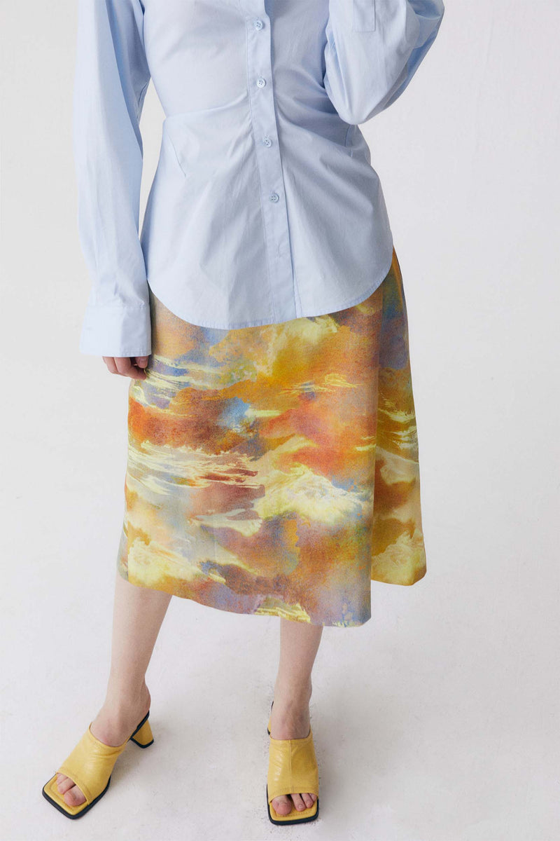 Santa Monica Sunset A Shape Printed Skirt