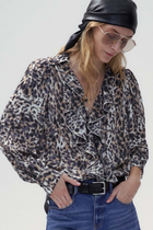 Leopard print Ruffled Shirt