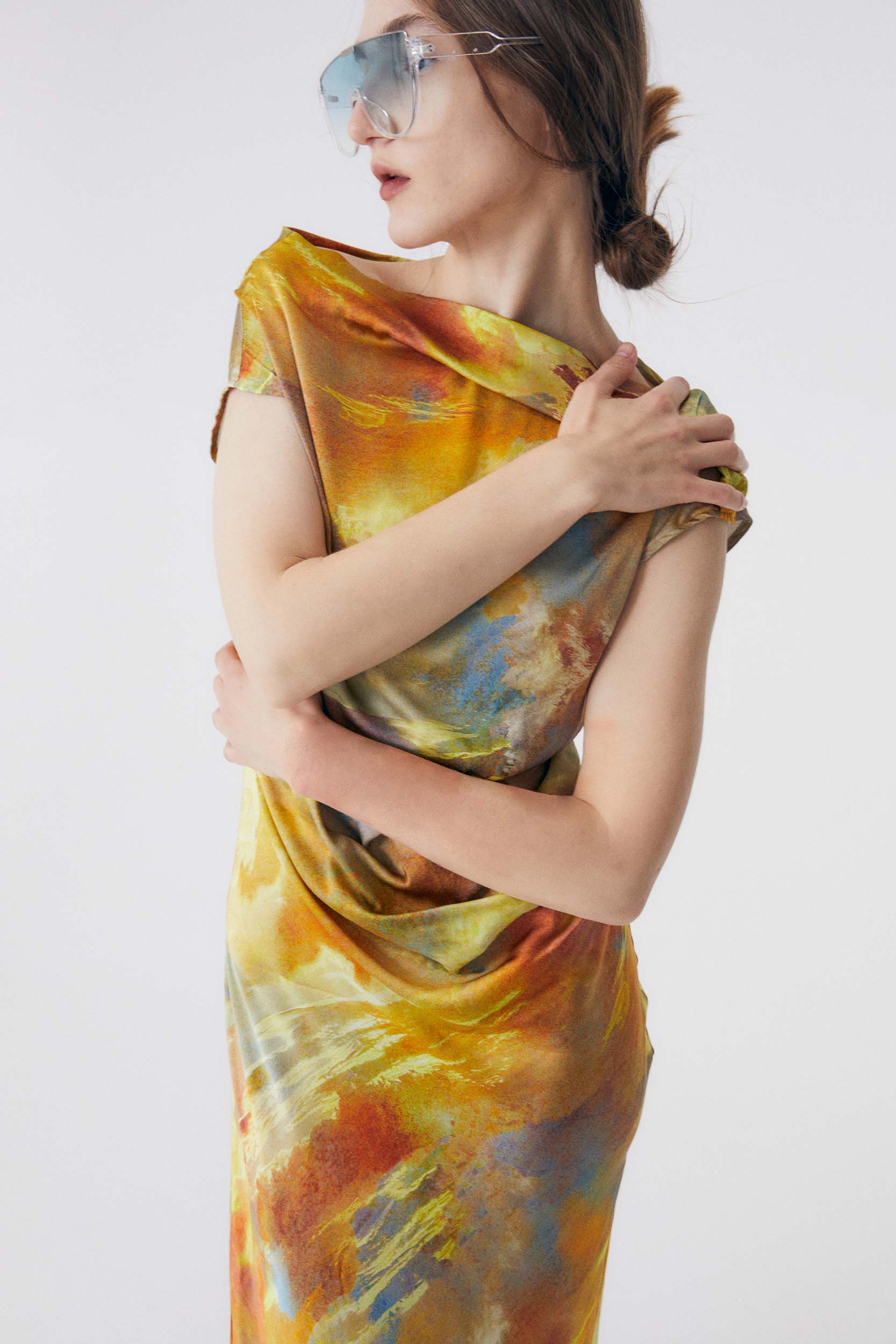 Santa Monica Sunset Silk Dress