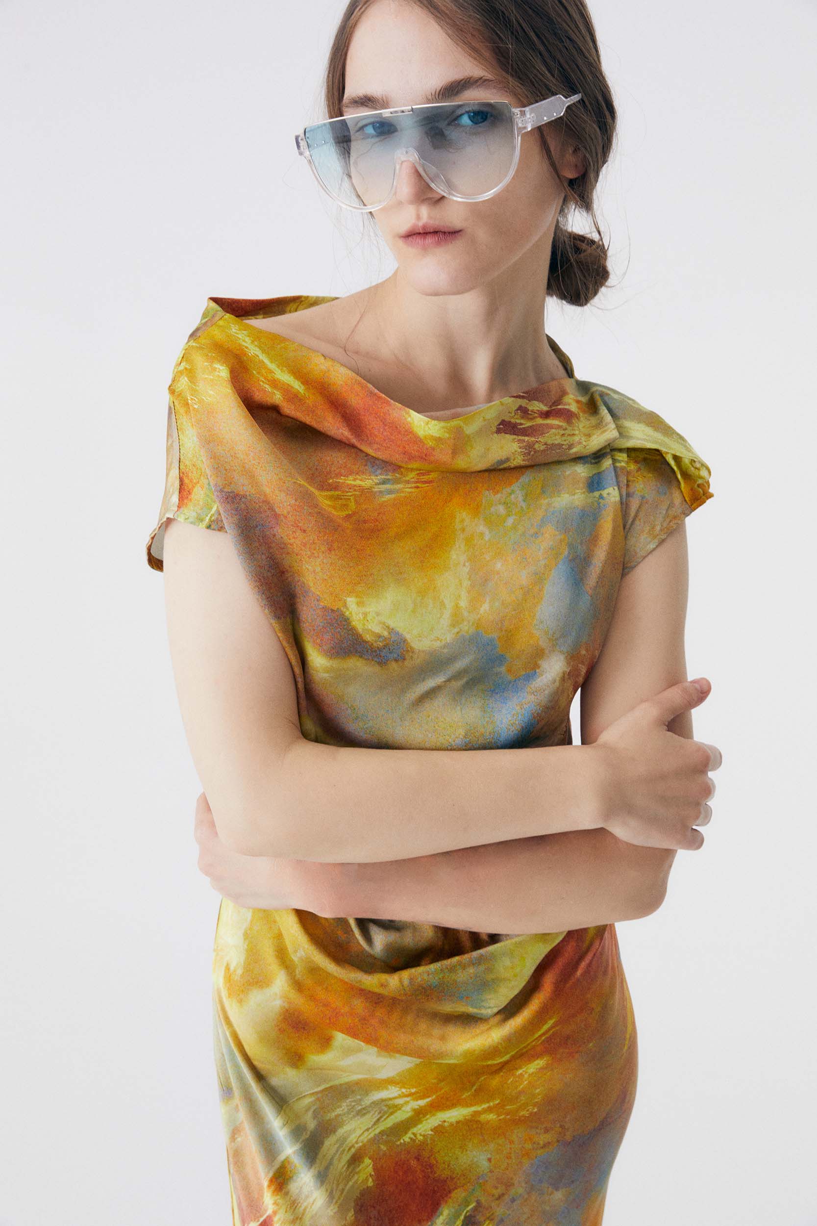 Santa Monica Sunset Silk Dress