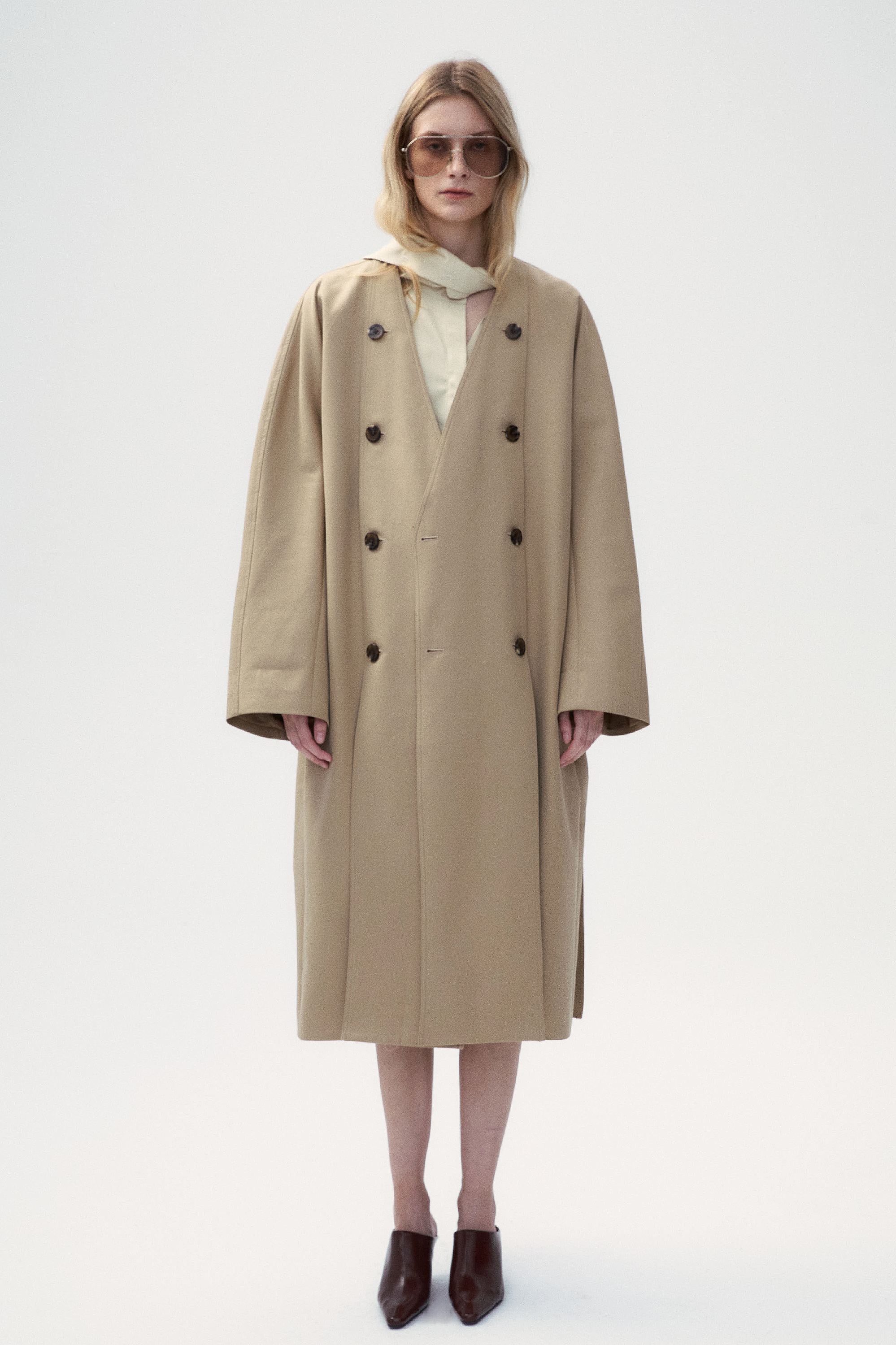 Crease-Resistant Oversized Trench Coat