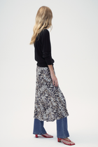 Leopard Print Bias-cut Fishtail Skirt