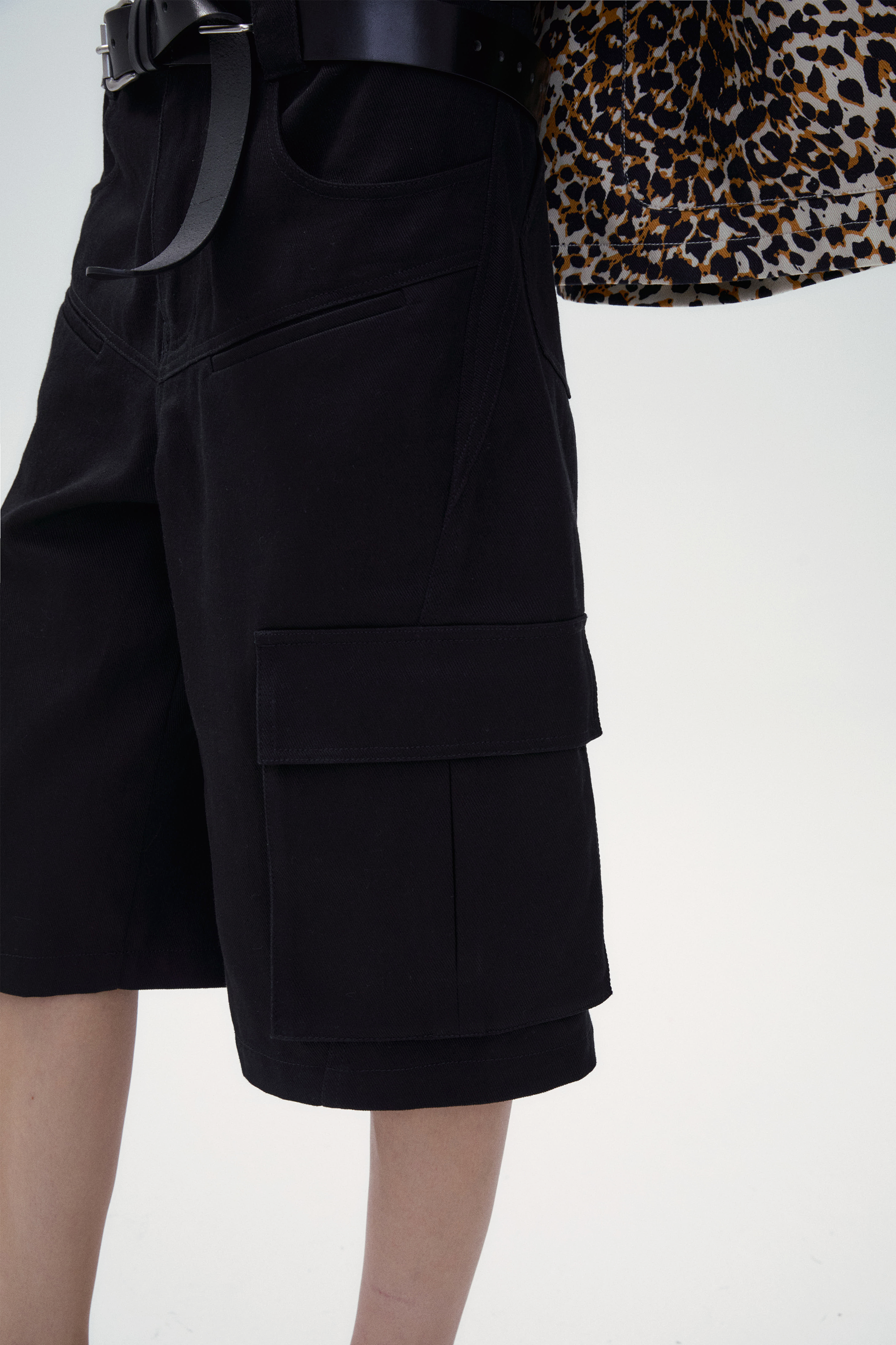 Callie Cotton Twill  Shorts - Black