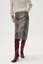 Leopard print pencil skirt