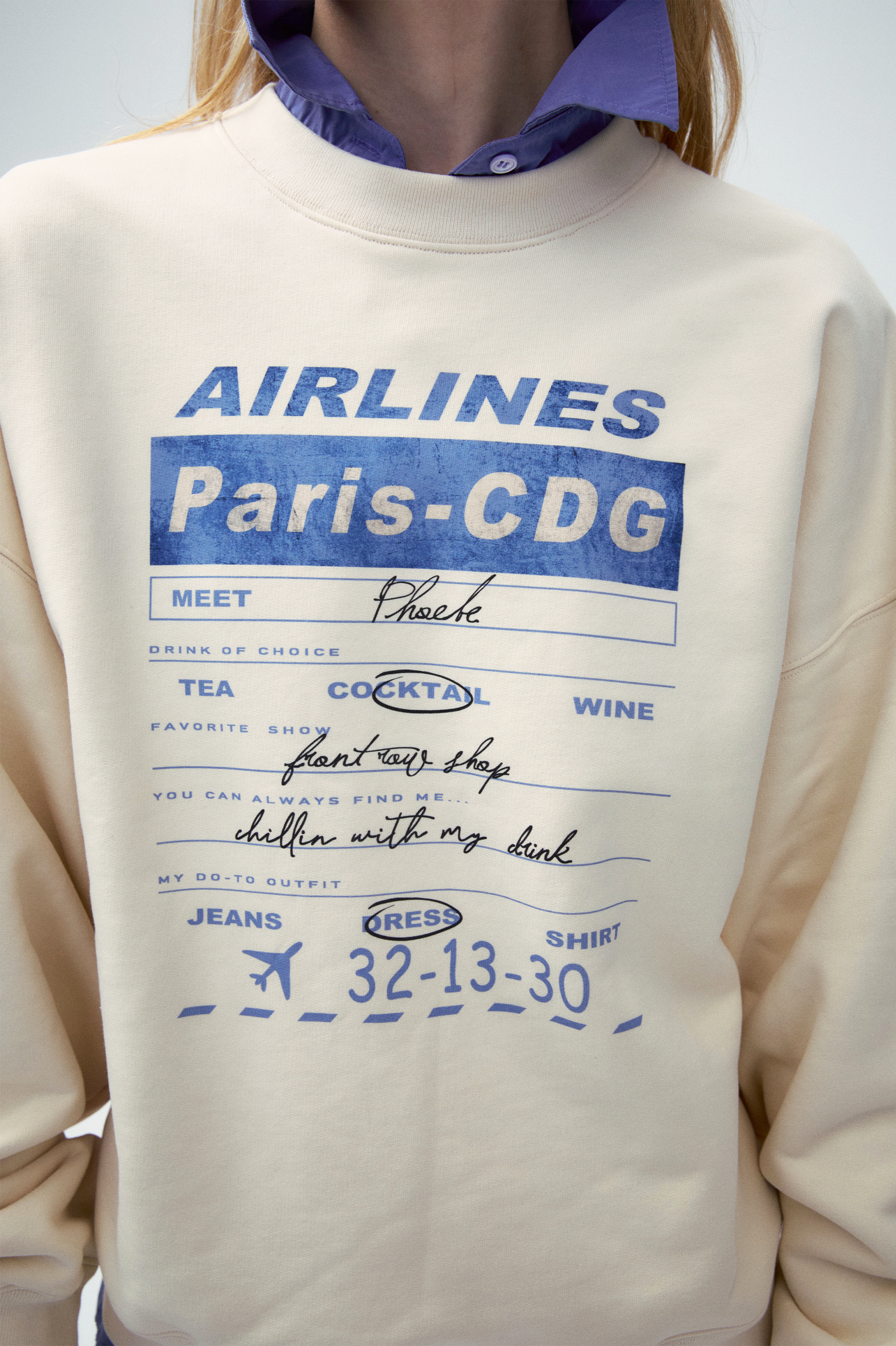 "Bon Voyage" Capsule Series - "Ticket to Paris" Sweatshirt - Charcoal gray