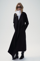 Shawl Style Wool Coat