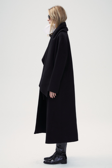 Shawl Style Wool Coat